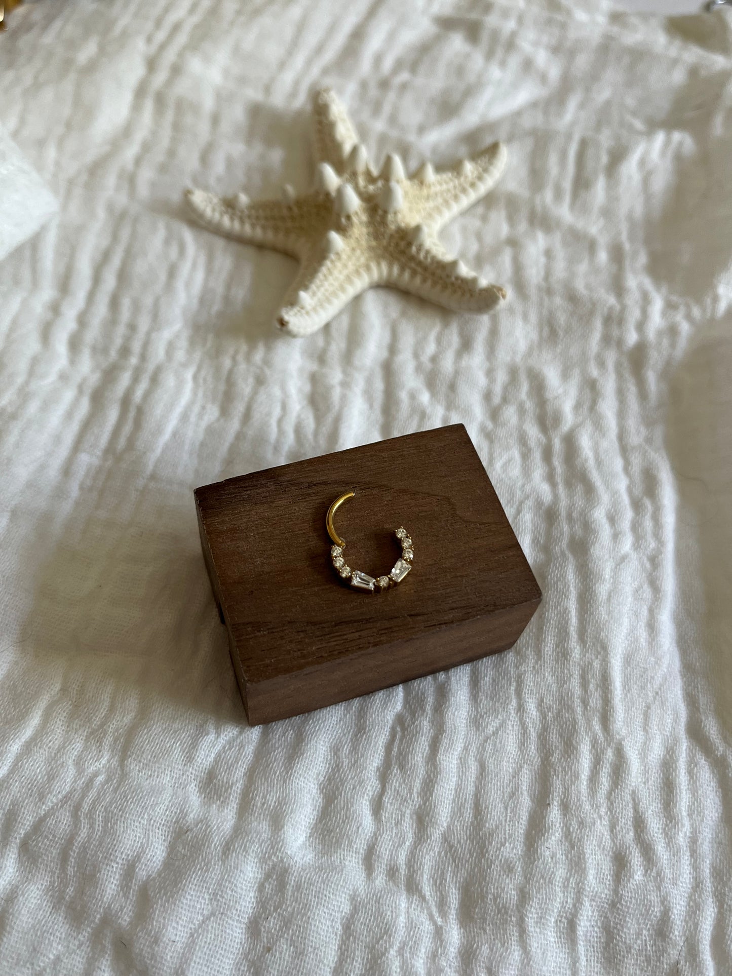 Piercing anneaux strass