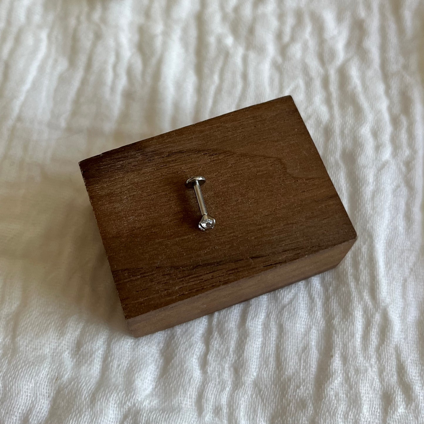 Piercing strass argenté