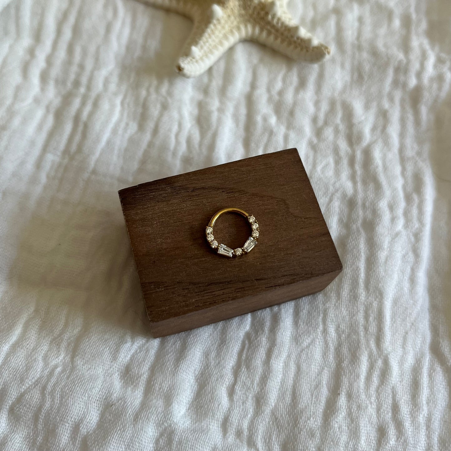 Piercing anneaux strass